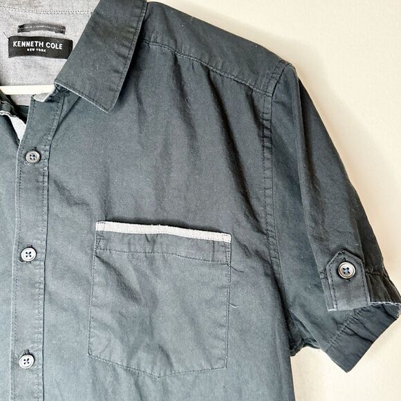 Kenneth Cole Reaction Men’s Shirt Button Up Black Sz Large‎ - Picture 5 of 8